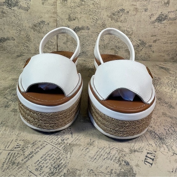 POPA WHITE  SAONA PLATFORM MENORCAN SANDALS - Picture 4 of 13